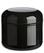 Nakpunar 12 Pcs, 2 Oz Black Double Wall Plastic Jars with Dome Lid