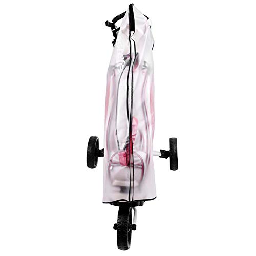 Golf Bag Waterproof Cover, Transparent PVC Rainproof Golf Bag Cover with Zip and Metal Buckle for Men Women