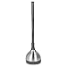 mDesign Toilet Plunger and Holder for Bathroom, Storage - Brushed/Slate Gray