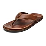 OLUKAI Auinala Men's Sandals, Leather, Lightweight