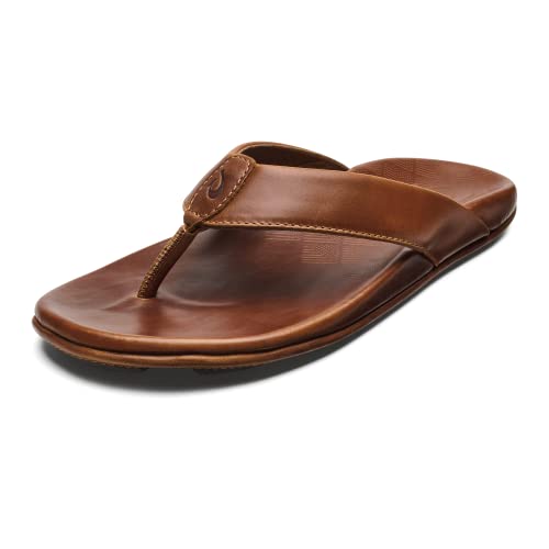 OLUKAI Auinala Men's Sandals, Leather, Lightweight