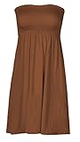 Girls Walk Women's Plus Size Plain Boob Tube Bandeau Sheering Top