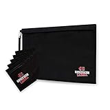Smell Proof Bags | Air Tight Container | Odor Proof Case | Stash Bag | Activated Carbon Lining | Zipper Closure | 12”x9” | Bonus 5x Reusable Baggies