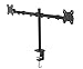 Dual Monitor Stand Dual Articulating Monitor Arm Double Monitor Desk Mount-Fits Most 13-27 Inch LCD LED Monitors Adjustable VESA Bracket with C Clamp, Grommet Mounting Base Hold 17.6 LBS by EVERVIEW