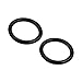 Ruifan Pair of Black Plated Steel Seamless Septum Clicker Ring Lip Helix Tragus Cartilage Earrings Nose Rings Pirecing 14g 10mm
