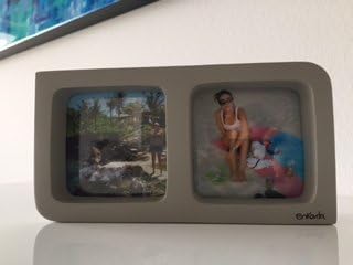 CONCRETE PHOTO FRAME - 2 PICTURES PHOTO FRAME - PHOTO HOLDER - DOUBLE PHOTO FRAME