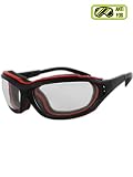 Magid Safety Y85BRAFC Protective Glasses | Sporty Scratch Resistant Safety Glasses with a Removable Flame Resistant Foam Liner & a Dual Venting System - Clear Lens, Removable Strap (1 Pair)