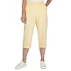 Alfred Dunner Womens Textured Capri, Lemon, Size 20 Alfred Dunner Womens Textured Capri, Lemon, Size 20