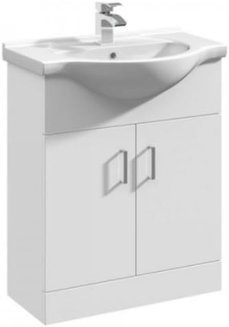 Hotprice Bathrooms Bathroom Vanity White Modular High Gloss Basin Sink + Tap Option
