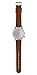 KOMONO Winston Stainless Steel Japanese-Quartz Watch with Leather Strap, Brown, 19 (Model: KOM-W2103)