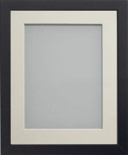 Frame Company Allington Black 10x8 inch Frame With Ivory Mount For Image 8x6 inch *Choice of sizes* Fitted with Real Glass — image 1