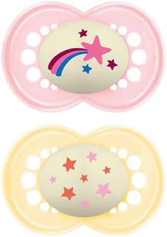 MAM Glow In the Dark Pacifiers, Baby Pacifier 6+ Months, Best