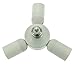 Uniox 3 in 1 Lamp sockets Adapter,Medium Base E26 / E27,Lampholder Horizontal Splitter White