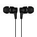 Francois et Mimi in-Ear 3.5mm Aux Hi-Fidelity Flat Cable Non-Tangle Headphones Earbuds IP610 Black