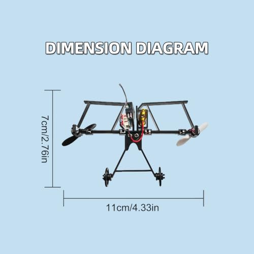 Kit de avión de papel RC para armar | Avión eléctrico de control remoto con estabilizador giroscópico y hélices dobles, diseño de alto rendimiento, sistemas de recreación para aventuras al aire libre