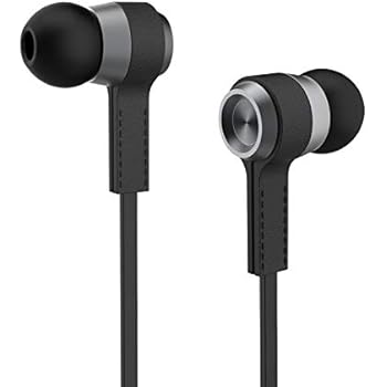 VEENAX M6 Stereo Earphones, in Ear Music Headphones with Mic, Sport Earbuds with Deep Bass, Wired Headset for iOS Android Phone Computer PC Tablet MP3, 3.5mm Jack, Black