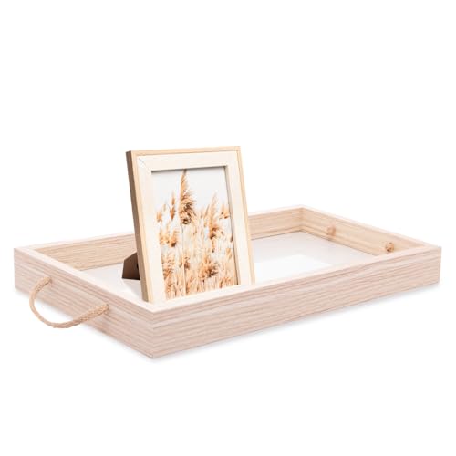 LYOR - Conjunto 2 Peças Porta-Retrato 15cm x 20cm e Bandeja 41,5cm x 20cm x 4cm Mdf