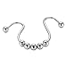 Amazer Shower Curtain Hooks Rings Double Shower Curtain Rings Stainless Steel Rust-Resistant Double Glide Shower Hook Rings for Bathroom Shower Rod Curtains, Polished Chrome, Set of 12 Hooks