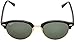 Ray-Ban RB4246 Clubround Round Sunglasses, Black/G-15 Green, 51 mm