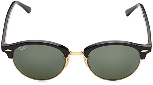 Ray-Ban CLUBROUND - BLACK Frame GREEN Lenses 51mm Non-Polarized