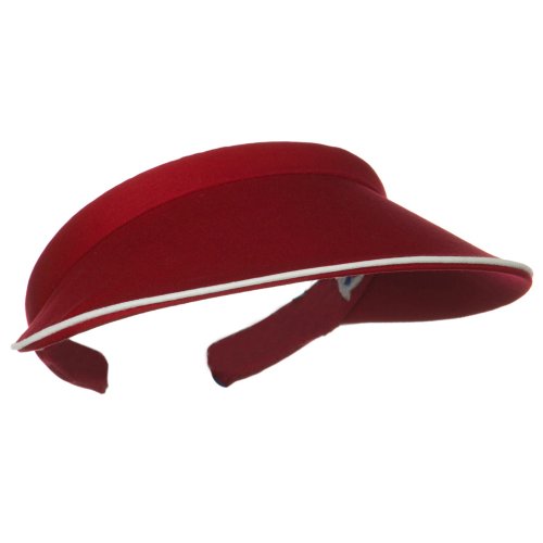 Piping Clip On Visor-Wine OSFM
