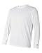 Champion CW26 Adult Double Dry Long-Sleeve Interlock T-Shirt - White, Medium