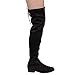 LILIANA GD97 Women's Drawstring Thigh High Flat Stretchy Boots Run Half Size Big