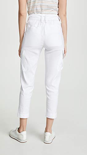 Vince Women's Belted Linen Pants, Optic White, 6