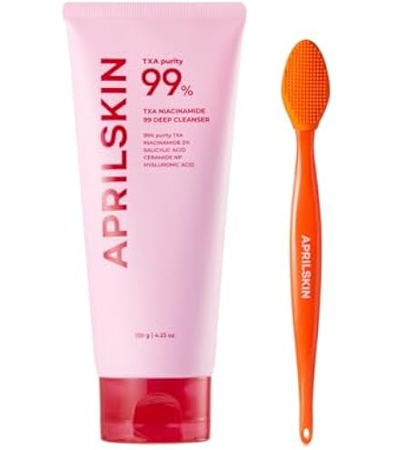 Amazon.com: APRILSKIN Double Cleansing Duo with Heart Puff: Pink