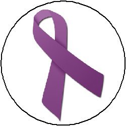 PURPLE Awareness Ribbon Pinback Button 1.25