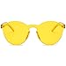LKEYE-Fashion Party Rimless Sunglasses Transparent Candy Color Eyewear LK1737 Yellow Frame