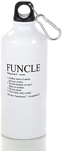 GUOZX Funcle Like A Dad Aluminum Outdoor Sports Bottle Mountaineering Kettle White