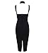 Hego Women's Black Backless Halter Sleeveless Bodycon Bandage Strapless Dress H1408