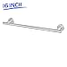 LuckIn 16 Inch Towel Bar Brushed Nickel Hand Towel Rod, Stainless Steel Kitchen Dish Towel Holder, Wall Mounted Bathroom Towel Rack Modern Single Rail Silver Hanger for Shower, TR0016