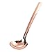 Gravy Ladle - Copper Coated Sauce Scoop - Ideal for Serving Soups, Stews or Punch - Rose Gold, 12.25 x 2.5 x 3.5 Inches