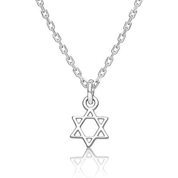 Tiny Jewish Star of David Necklace in 