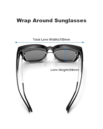 Farrobor About Polarized Sunglasses - UV400 Protection Covers Overlapping Sunglasses for Women and Men