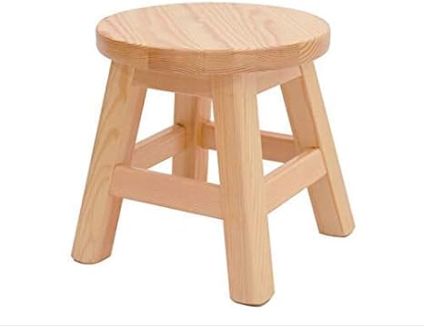 Taburete pequeño, taburete de pino Taburete de madera maciza Taburete
