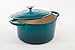 Crock-Pot Artisan Round Enameled Cast Iron Dutch Oven, 5-Quart, Teal Ombre
