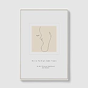 Framed Canvas Home Artwork Decoration Line Art Canvas Wall Art for Living Room, Bedroom - 16x24 inches