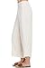 Alexander + David Women’s Casual Linen Crops Culottes, Elastic Waistband, Wide Leg Capri Pant (Natural, Large)