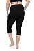 Women's Soft Capri Leggings Lightweight Cropped Leggings 3/4 Stretch Capris Yoga Pants - Rug & Plus