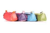 Visconti RB61 Leather Small Makeup Cosmetic Bag / Pencil Case/ Brush or Toiletry Case / Supply Holder