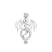 10pcs Animals Charm Locket Rhodium Plated Bead Cage Hollow Locket Charm Pendant - Add Your Own Stones, Rock to Cage,Add Perfume and Essential Oils to Create a Scent Diffusing Charms (Dragon style)