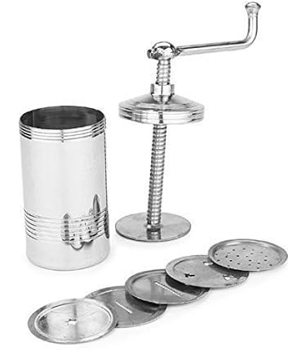 Sahishnu Brass Manual Sev Sancha/Chakli Maker - Pasta Maker With 6 Jali/Plates For Indian Snacks (Murukku, Gathiya) - View #13
