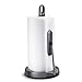 simplehuman Tension Arm Standing Paper Towel Holder, Black Stainless Steel