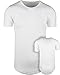 ShirtBANC Hipster Hip Hop Elong Drop Cut Mens Shirt Longline Dropcut Tshirt White