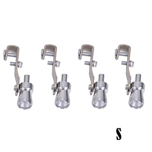 Sound Maker,TADAMI Car Auto Exhaust Pipe Straight Tailpipe Accessory Loud Whistle Sound Maker Professional Parts & Accessories (S, Silver)