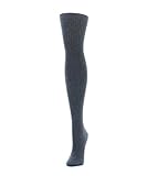 MeMoi Quality Fuzzy Winter Sweater Rib Tights,Med Gray Heather,Medium / Large