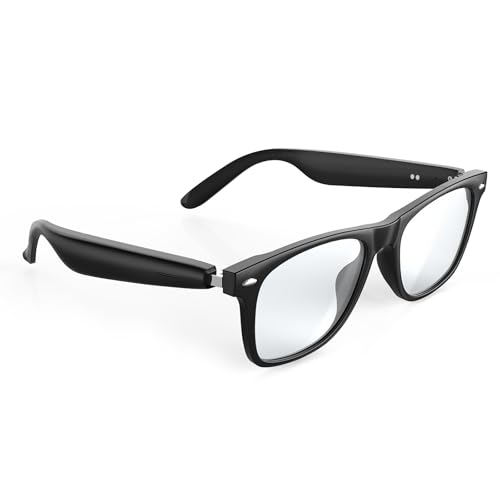 Lunettes Connectées avec Audio Bluetooth, Microphone sans Fil pour la Musique et les Appels | Commandes Tactiles et Protection UV | pour Hommes et Femmes